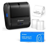 CLABEL S1 Etichettatrice Kit per Congelamento 3 Rotoli 40x30mm + 1 Rotoli 50x30mm Stampante Etichette Adesive Termica Bluetooth Portatile per Freezer Alimenti e Logistica Catena del Freddo Cucina