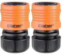 Claber 7724025 Raccordi Rapidi per Gomma, 1/2F (Confezione da 2)