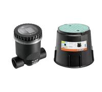 Claber Elettrovalvola programmabile, valvola con Programmatore per Sistema di irrigazione & 90500 Inter. POZZETTO Circolare, Nero/Arancione/Grigio, 29 x 25 cm