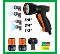 CLABER KIT PISTOLA E RACCORDI COMPLETO IRRIGAZIONE GIARDINO 5/8" 3/4" 1/2" 9563