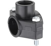 Claber presa a staffa irrigatore per tubo da Ø 32 mm 2 pz Nero