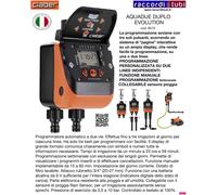 CLABER PROGRAMMATORE CENTRALINA DUPLO 8410 CON OROLOGIO IRRIGAZIONE A 2 VIE