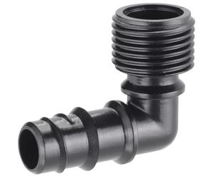 Claber raccordo a gomito Ø 1/2" (13-16 mm) filetto 1/2" 2 pz Nero