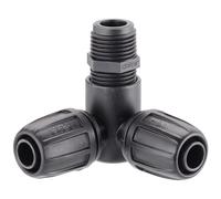 Claber raccordo ad angolo Ø 1/2" (13-16 mm) - filetto 1/2" Block System Nero