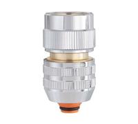 CLABER - RACCORDO AUTOMATICO 1/2” - 5/8” CON AQUASTOP IN OTTONE CROMATO 9611