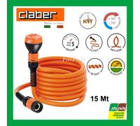 CLABER TUBO ESTENSIBILE 15M TWIDDY PER INNAFFIARE COMPLETO DI RACCORDI E LANCIA