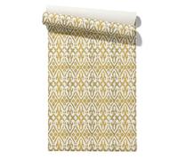 Claccis Carta da Parati Non Adesiva Autoadesiva Impermeabile Modello Europeo Retrò, Elegante Nobile Isolante Vinilica Bagno Oro Carta Staccare Incollare Armadietti 45x300cm