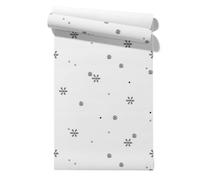 Claccis Colla Vinilica Rapida Per Carta Parati Lavabile Camera Letto Fiocco Di Neve Semplice Ed Elegante Tavolo Cucina Scotch Rimovibile Delicato In Bianco Nero 45x200cm