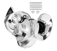 Clacson Auto 2 pezzi 12v/24v clacson for auto marine kit rumoroso for moto(White,24V)