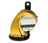 Clacson Auto Universale 12V Impermeabile DC 130db Moto Tromba D'aria Sirena Super Forte for Auto Camion Suono 510hz(Gold)