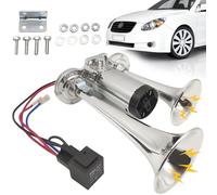 Clacson da 12 V, per camion, rumoroso, super rumoroso, con compressore, a doppio tubo, per tutti i veicoli da 12 V, camion, barca, moto, furgone