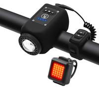 Clacson Elettrico For Bici Luce For Bici 2 In 1, Campanello Elettronico For Mountain Bike 4 Modalità Di Luce 6 Modalità Audio IPX5 Impermeabile Con Clacson Elettronico For Bici Ricaricabile Tramite US