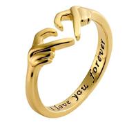 Claddagh, anelli da donna in argento Sterling 925, con scritta "I Love You Forever", misura regolabile, con cuore Claddagh, per madre e figlia, one size, Zinco, Nessuna pietra preziosa