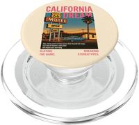 Claifornia Classic Car at Motel Illustration Graphic Designs PopSockets PopGrip per MagSafe