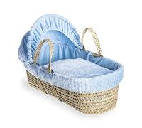 Clair de Lune Cesta in vimini con morbida cuccia per bambini, 75 x 28 cm, colore: blu