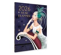 Claire Coxon - Agenda 2026, visualizzazione mensile Art Déco, con copertina rigida, con eleganti illustrazioni