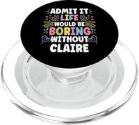 CLAIRE Personalized Name Funny Cute Custom CLAIRE Name PopSockets PopGrip per MagSafe