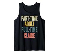 Claire Personalized Retro Girls Part-Time Claire Name Canotta
