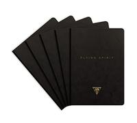 Clairefontaine Taccuini Flying Spirit 14,8×21 cm 192 pag. 90 g a righe dorso telato Oro – Conf. 5