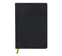 Clairefontaine 102946C Flying Spirit Taccuino pelle nero quaderno cucito 14,8x21cm 180p a righe carta avorio 90g
