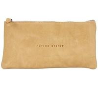 Clairefontaine 103513C - un astuccio piatto Flying Spirit 22x11 cm, in cuoio d'agnello invecchiato, Beige