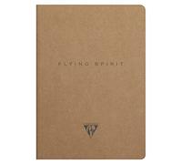Clairefontaine 103536C Quaderno Cucito Fil Flying Spirit 96 Pagine Ivoire 14,8X21 Cm 90G a Righe, Copertina En Carta Kraft Brun, Motif Casuale