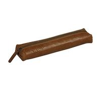 Clairefontaine 106511C - Un mini astuccio Flying Spirit 19x4x2,5 cm, in cuoio d'agnello liscio lucido, Cognac