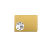 Clairefontaine 111390C - Pacco da 25 biglietti - Formato C6 (11x15,5cm) - 210g/m² - Colore Oro -Inviti eventi e corrispondenza- Gamme Pollen - Carta Premium Liscia