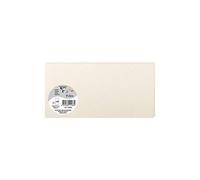 Clairefontaine 11586C - Pacco da 25 biglietti - Formato DL 10,6x21,3cm - 210g/m² - Colore Avorio iridescente - Biglietti di invito e Corrispondenza - Gamma Pollen - Carta Premium Liscia