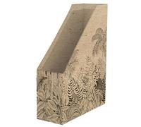Clairefontaine 116048C - Portariviste di cartone motivo Natura su carta Kraft 25x10x32,5cm - Home Office- Finitura carta Kraft - Collezione Le Cerisier Blanc