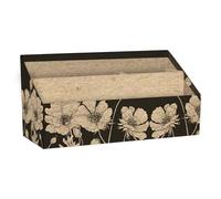 Clairefontaine 116053C - portacorrispondenza di cartone ricoperto di carta 25x10x14cm - Home Office - Motivi natura finitura kraft - organizzazione ufficio - Organizer - Collezione Le Cerisier Blanc