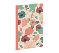 Clairefontaine - 116253C - taccuino cucito motivo foglie di Ginkgo/vegetazione beige - A5 14,8x21cm -96 pagine a righe -carta avorio 90g- Collezione GAIA Beige - 3 visual consegna casuale