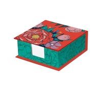 Clairefontaine - 116265C -blocco cubotto di cartone che contiene 300 foglietti UNI 9,8X9,8cm carta avorio 90g - scatola motivo floreale Frida Kahlo 11X11X4cm - scatola finitura satinata Collezione Frida Kahlo