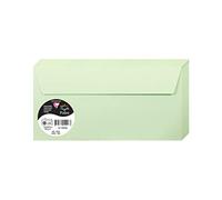 Clairefontaine 120020C - Pacco da 50 Buste autoadesive - Formato DL 11x22cm - 120g/m² - Colore verde -Inviti eventi e corrispondenza - Gamma Pollen - Carta Premium