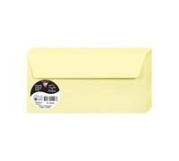 Clairefontaine 120022C - Pacco da 50 Buste autoadesive - Formato DL 11x22cm - 120g/m² - Colore Canari -Inviti eventi e corrispondenza - Gamma Pollen - Carta Premium