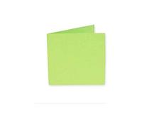 Clairefontaine 12950C - Pacco da 25 Biglietti Piegati - Formato Quadrato 11x11cm - 210g/m² - Colore verde germoglio - biglietti d'invito e Corrispondenza - Gamma Pollen - Carta Premium Liscia