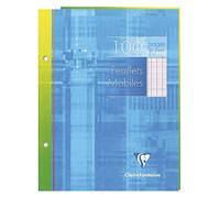 Clairefontaine 1331C Astuccio con fogli mobili da disegno forati - 17x22 cm - 100 Pagine Quadretti Grandi - Carta Bianca 90 g - Astuccio riutilizzabile