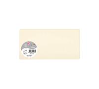 Clairefontaine 1517C - Pacco da 25 biglietti - Formato DL 10,6x21,3cm - 210g/m² - Colore Avorio - Biglietti d'invito e Corrispondenza - Gamma Pollen - Carta Premium Liscia