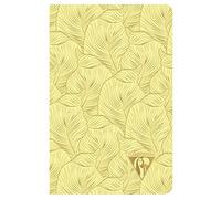 Clairefontaine 193596C-taccuino rilegato rilegato a filo colore fiore giallo-9x14cm 96pagine rigato carta Clairefontaine Avorio 90g-copertina carta laminata opaca-Collezione Neo Deco Primavera-Estate