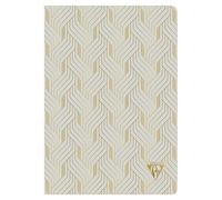 Clairefontaine 193636C-taccuino rilegato a filo colore grigrio perla A5 14,8x21cm 96p rigato carta Clairefontaine Avorio 90g-copertina carta laminata opaca-Collezione NeoDeco Primavera-Estate
