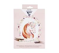 Clairefontaine 20041C - set per corrispondenza per bambini tema Unicorno - carta da lettere- 8 fogli A5 + 8 buste C6 + 4 biglietti 11x15,5cm + adesivi - corrispondenza per ragazze