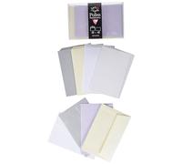 Clairefontaine 20841C - cofanetto da 40 Buste autoadesive, Formato 9x14cm + 40 Cartoncini, Formato 8,2x12,8cm - corrispondenza Pollen - Tema matrimonio - 5 Colori diversi