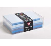 Clairefontaine 20861C - cofanetto da 40 Buste autoadesive, Formato 9x14cm + 40 Cartoncini, Formato 8,2x12,8cm - corrispondenza Pollen - Tema blu - 5 Colori diversi