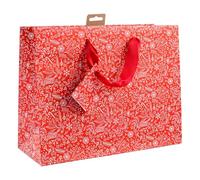 Clairefontaine 212917C - Premium sac shopping rouge & blanc 32x13x24,5 cm - Paquet de 5