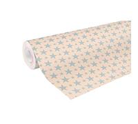 Clairefontaine 223801C - un rotolo di carta kraft grezza riciclata - MISURE: 50mx70 cm - 70g -Motivo: stelle argento - carta riciclata, Ideale per confezionamento regali, Fai da te, Hobby creativo
