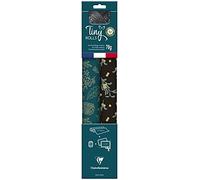 Clairefontaine 223889C - Kit regalo Tiny Rolls - 2 rotoli di carta kraft riciclata 5 m x 35 cm - Bobina bolduc 20 m + 10 etichette regalo incluse - Rosso e Blu