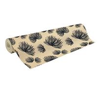 Clairefontaine 223898C - Un rotolo di carta kraft grezza riciclata - Dimensioni: 50 mx70 cm - 70 g - Motivo: fiori neri - Carta riciclata, ideale per confezioni regalo, fai da te, hobby creativi