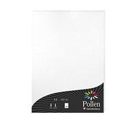 Clairefontaine 24302C - Astuccio da 50 fogli - Formato A4 (21x29,7cm) - 120g/m² - Colore bianco iridescente - Biglietti d'Inviti eventi e corrispondenza- Gamma Pollen - Carta Premium Liscia