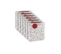 Clairefontaine 26988-3Cpack - Confezione da 6 sacchetti regalo Excellia, formato medio, 21,5 x 10,2 x 25,3 cm, 210 g, motivo: pois multicolore su kraft, confezione regalo, ideale per: libro, gioco,