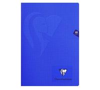 Clairefontaine 303522C un quaderno a punto metallico Mimesys - A4 21x29,7 cm - 120 pagine a quadretti piccoli con margini - Carta bianca 90g - copertina in polipropilene Colore casuale